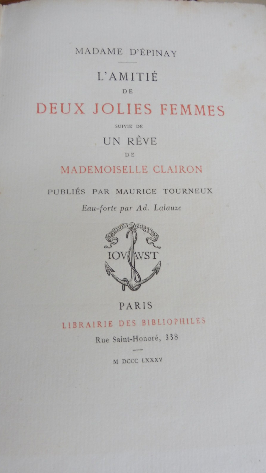 L'Amitié de deux jolies femmes (Madame d'Epinay) 1885
