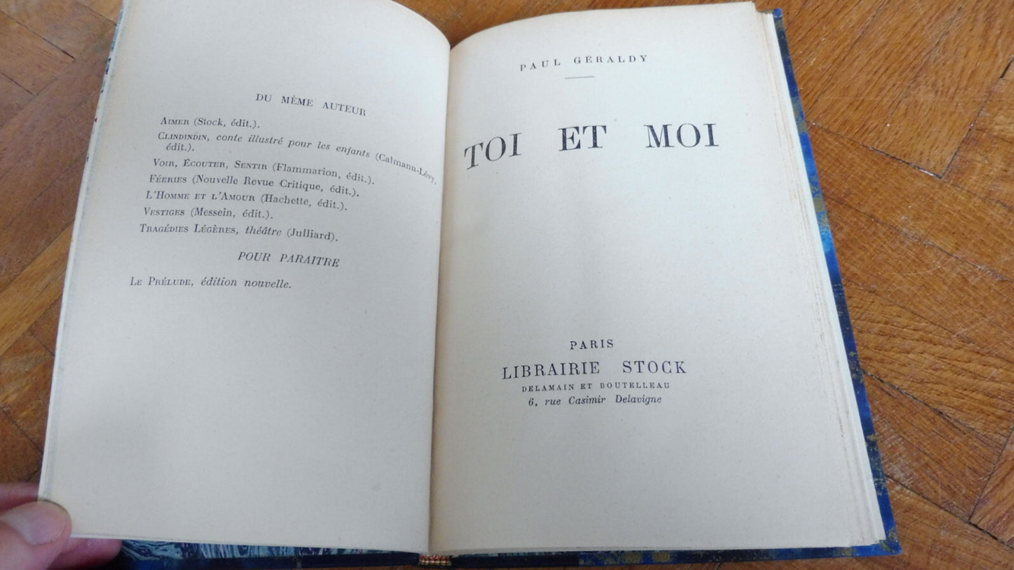 Toi et moi (Paul Géraldy) 1950