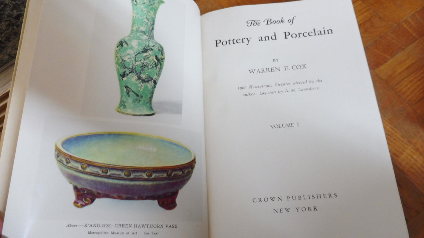 Pottery and porcelain (Warren E. Cox) 1946 2/2