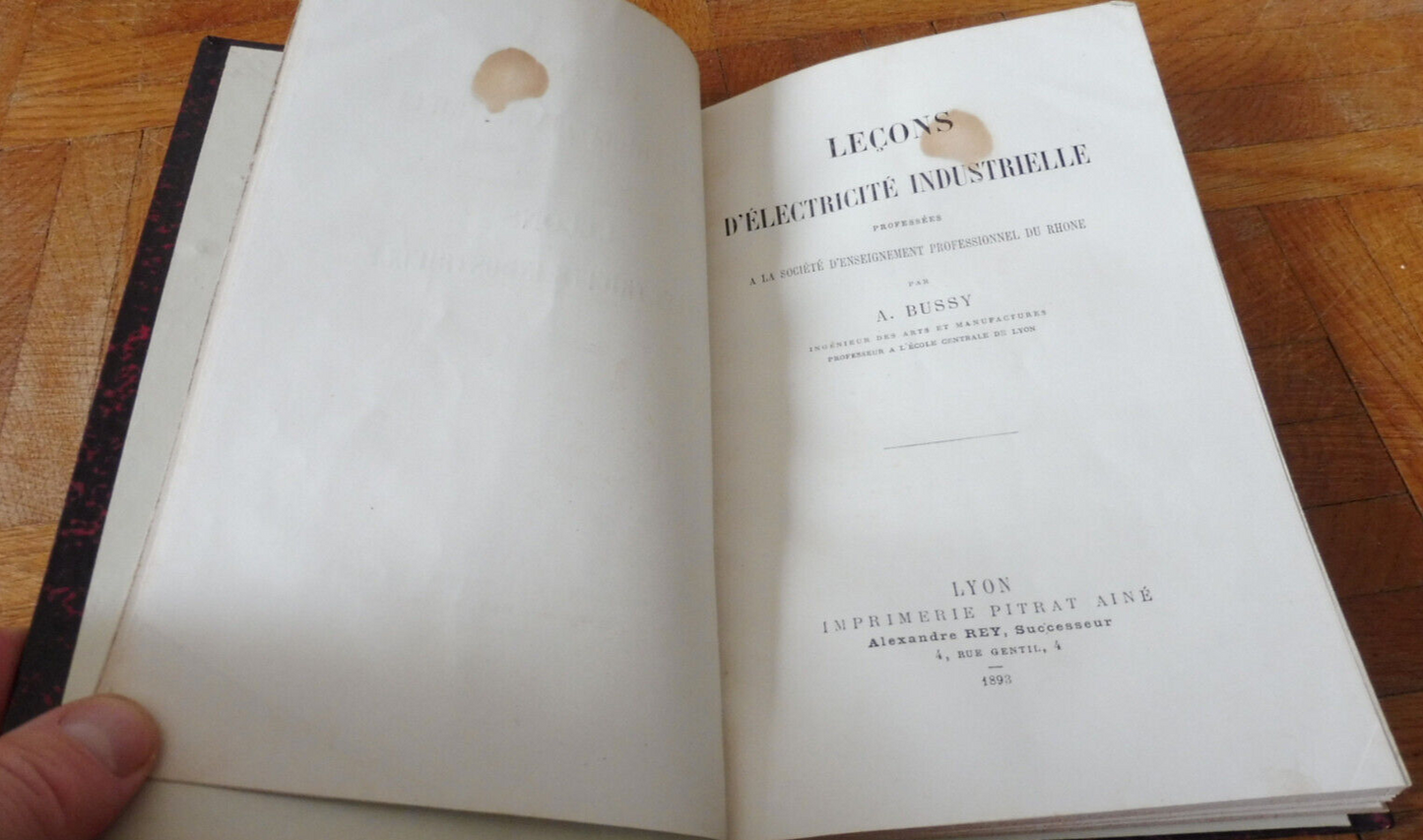 Leçons d'électricité industrielle (A. Bussy) 1893
