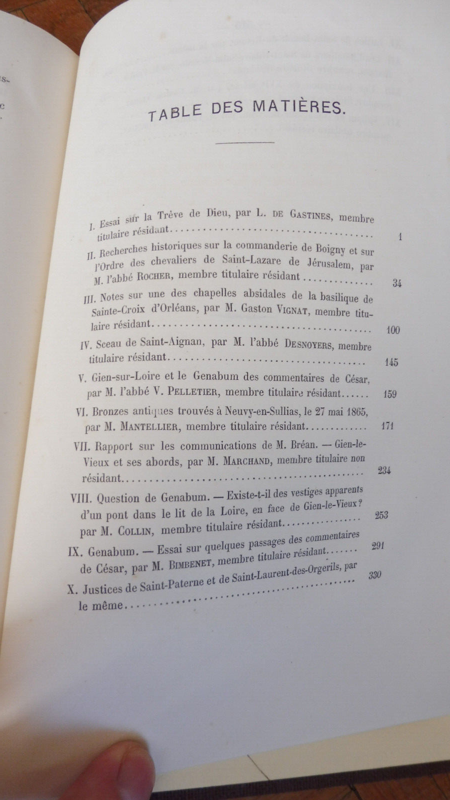 Mémoires de la Société archéologique de l'Orléanais 1866