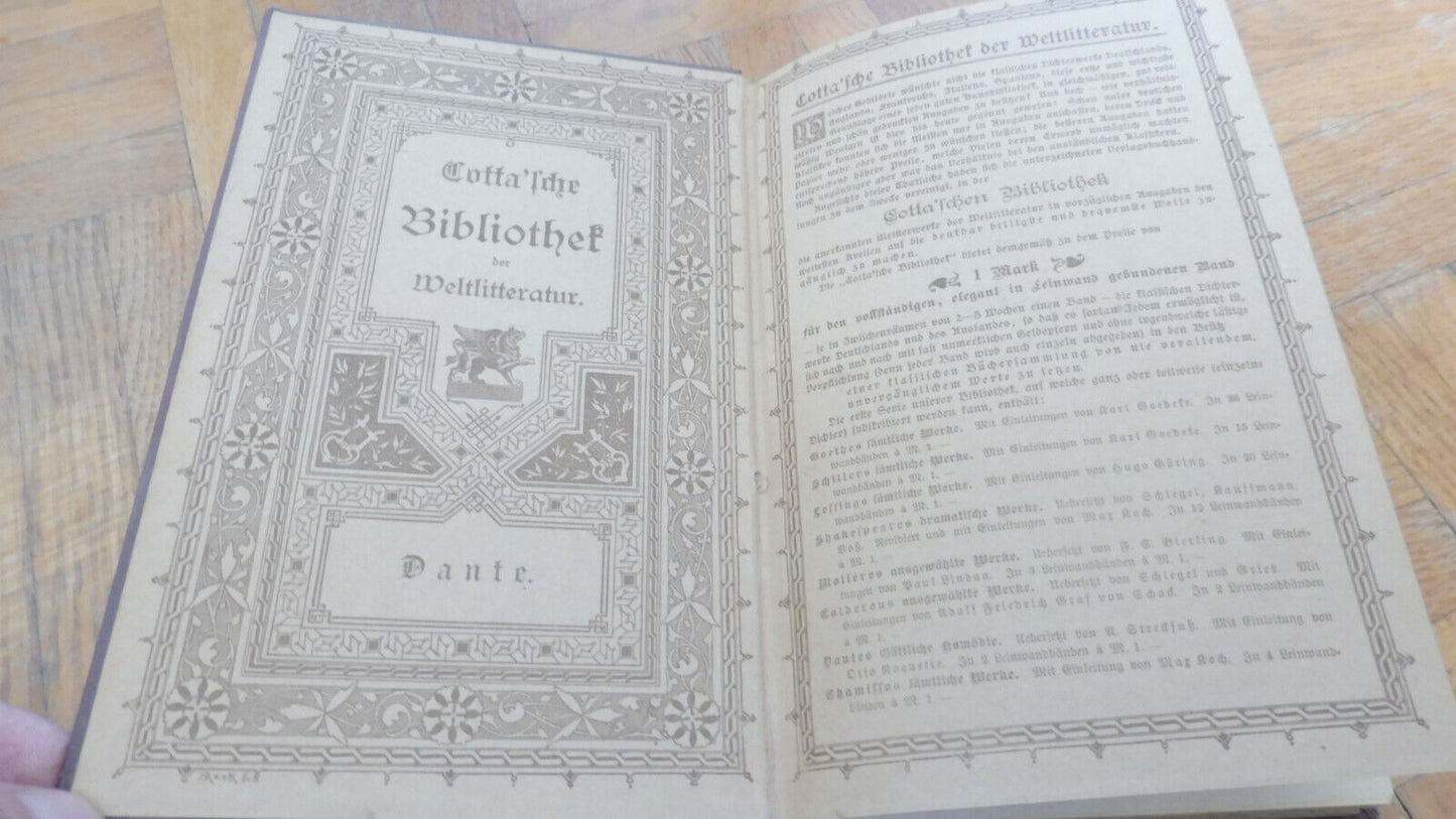 Dantes Göttlische Komödie (Dante) s.d. 2 vol.