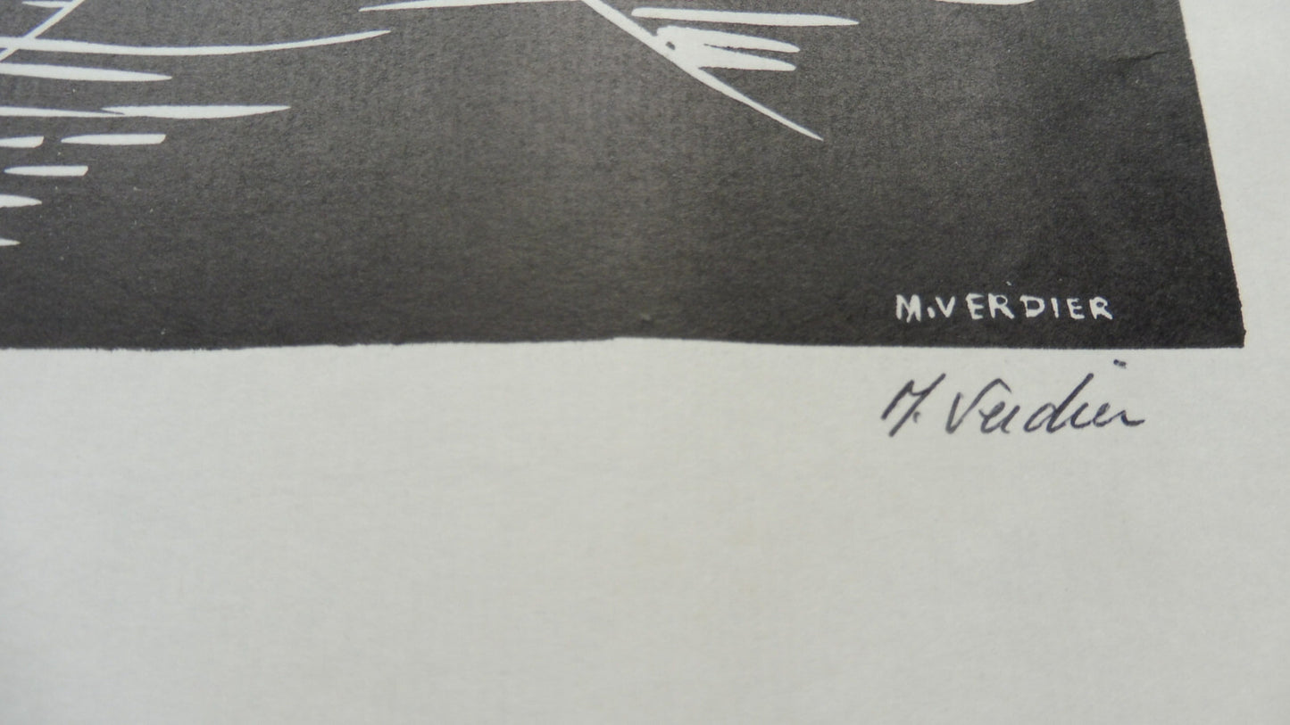 Gravure M. Verdier SIGNE NUMEROTE 49x36 cm
