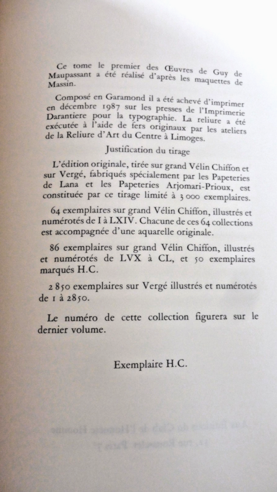 Oeuvres complètes de Maupassant 1987 illus. Pecnard, Doré, Valladié, Collomb