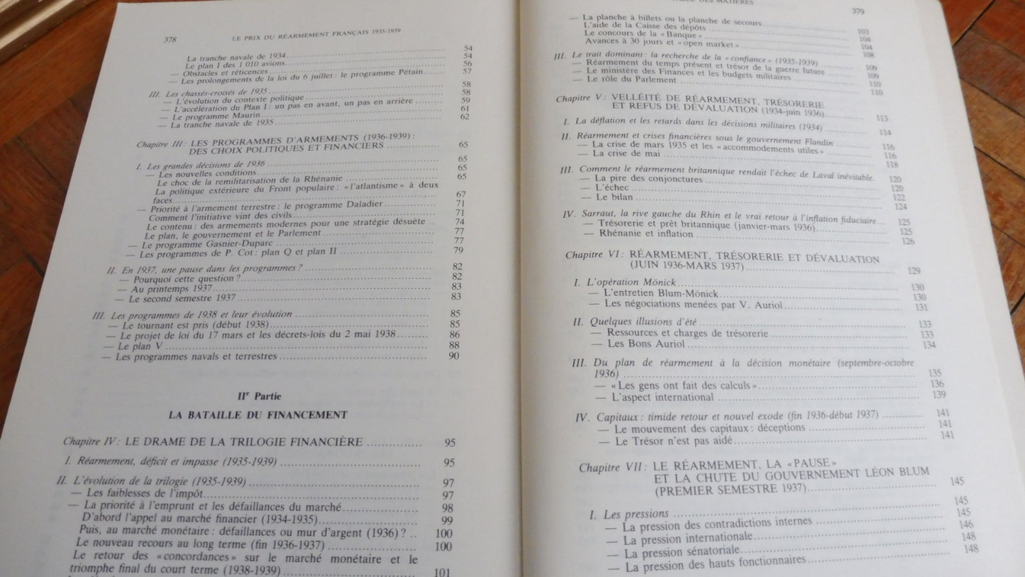 Le Prix du réarmement français. 1935-1939 (Robert Frankenstein) 1982