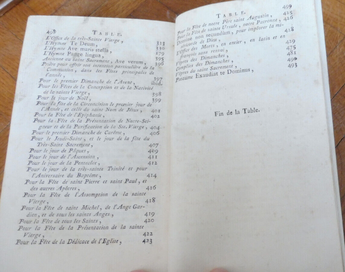 Formulaire de prières à l'usage des Ursulines 1814