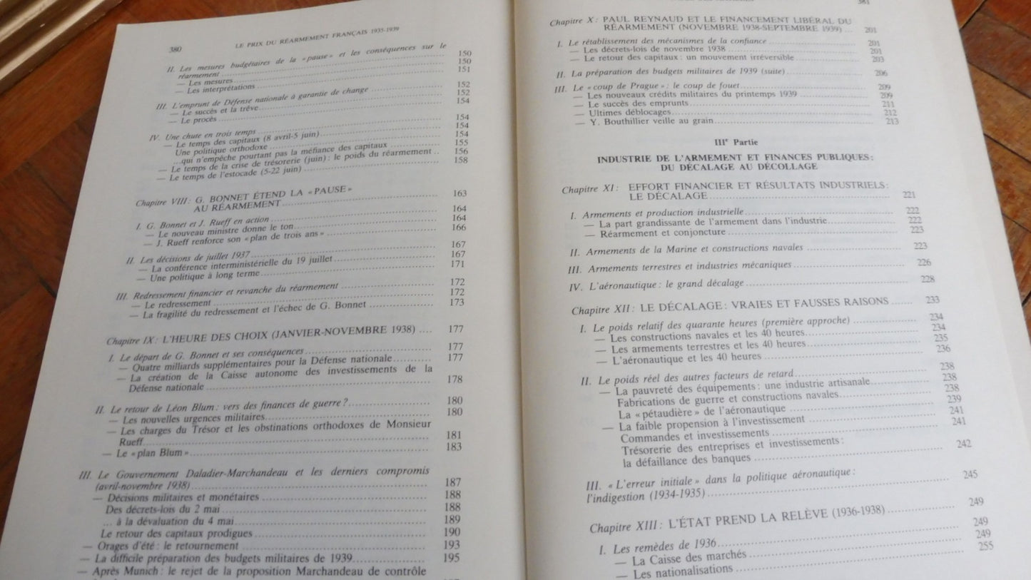 Le Prix du réarmement français. 1935-1939 (Robert Frankenstein) 1982