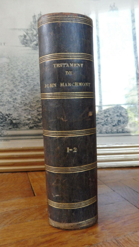 Testament de John Marchmont (M. E. Braddon) 1864 2 tomes en 1 vol. COMPLET EO