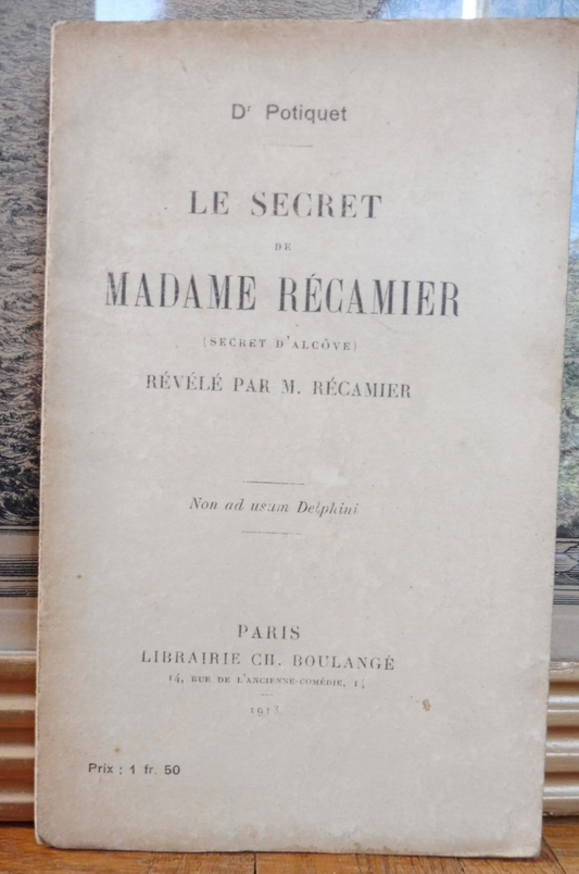 Le Secret de madame Récamier (Dr. Poliquet) 1913 ENVOI