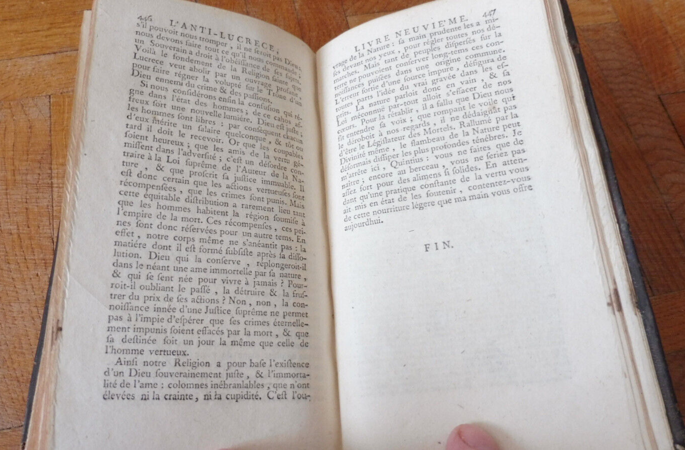 L'Anti-Lucrèce (De Polignac) 1755 2 tomes en 1 vol. COMPLET ANTI-MATERIALISME
