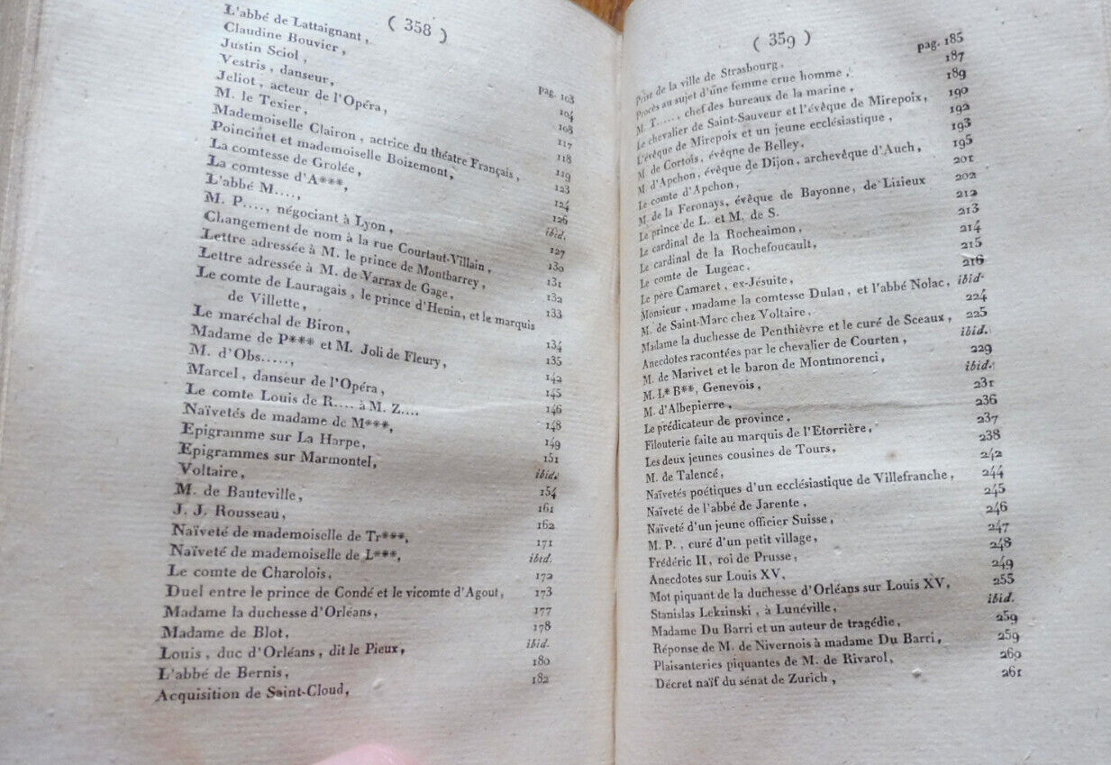 Paris, Versailles et les provinces au XVIIIe siècle 1809 2 tomes en 1 vol.