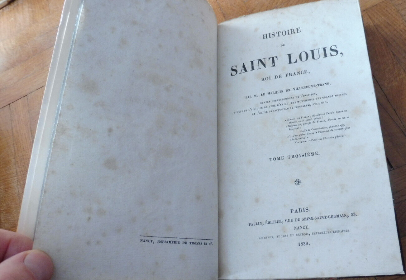 Histoire de Saint Louis (Villeneuve-Trans) 1839 3/3