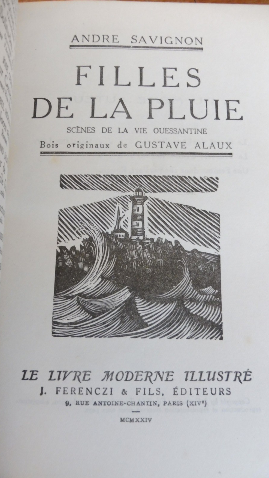 Filles de la Pluie. Scènes de la vie ouessantine (A. Savignon) 1924 illus. Alaux