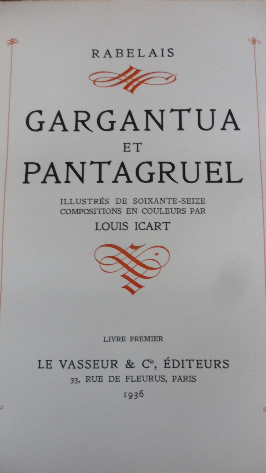 Gargantua et Pantagruel (Rabelais) 1936 5/5 illus. Icart