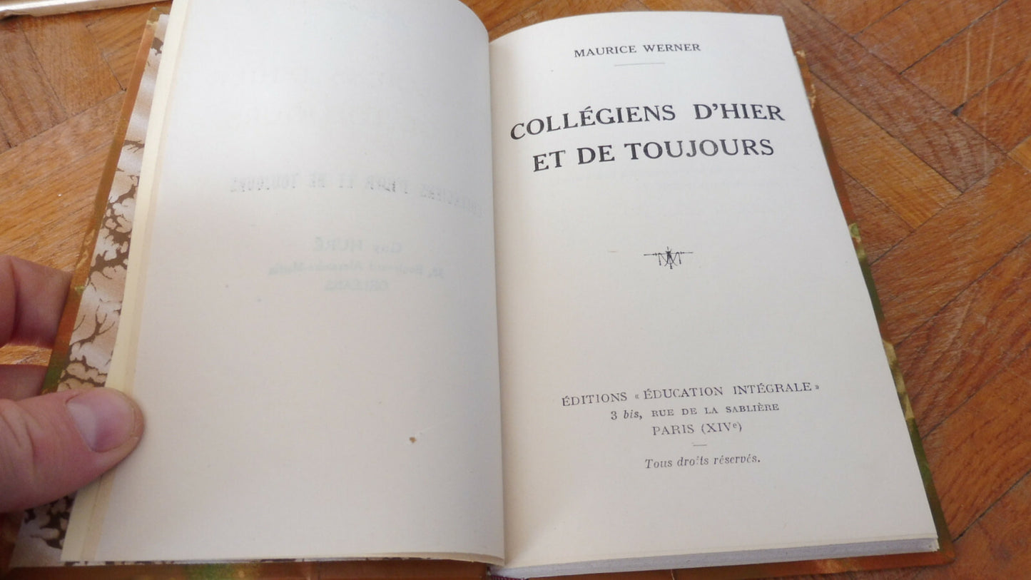 Collégiens d'hier et de toujours (Maurice Werner) 1937