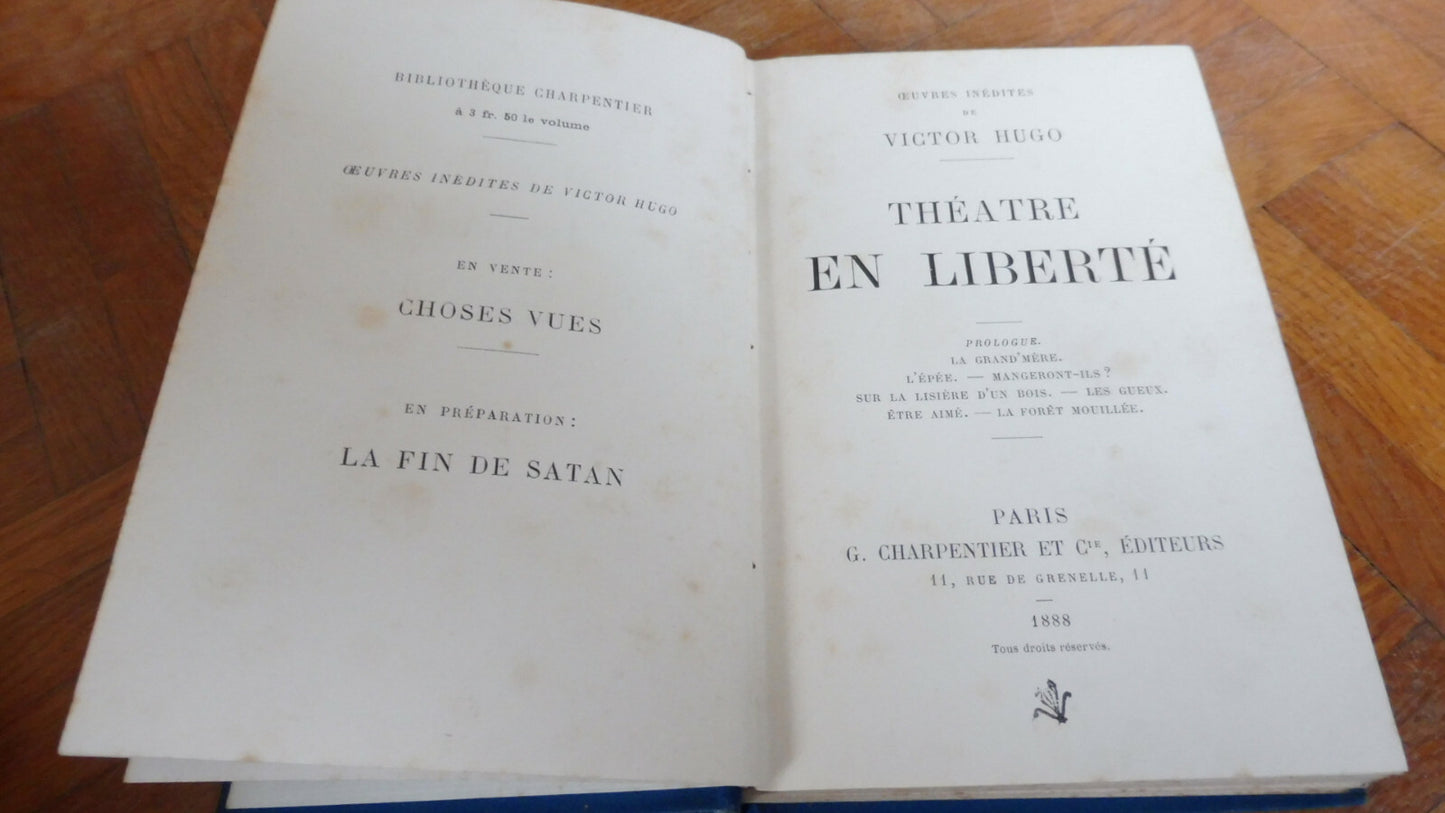 Théâtre en liberté (Victor Hugo) 1888