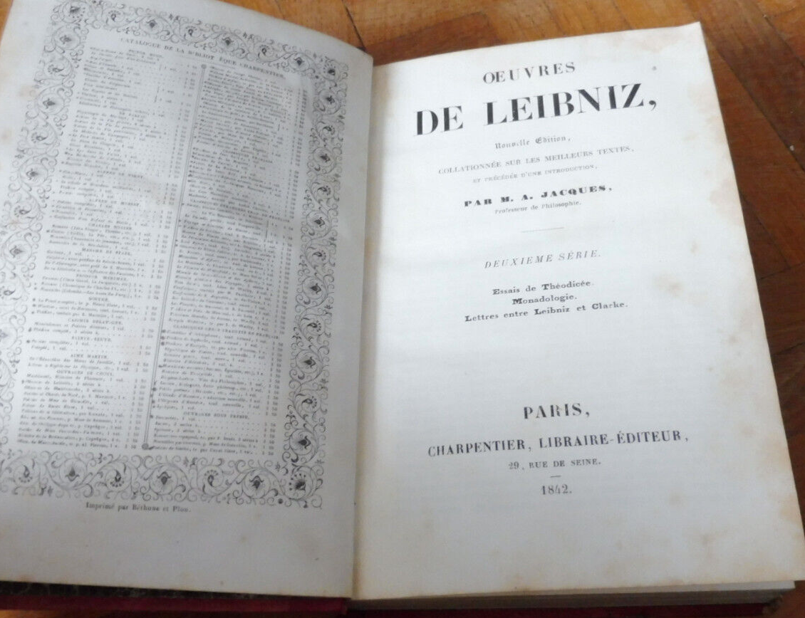 Oeuvres de Leibnitz. Deuxième série 1842