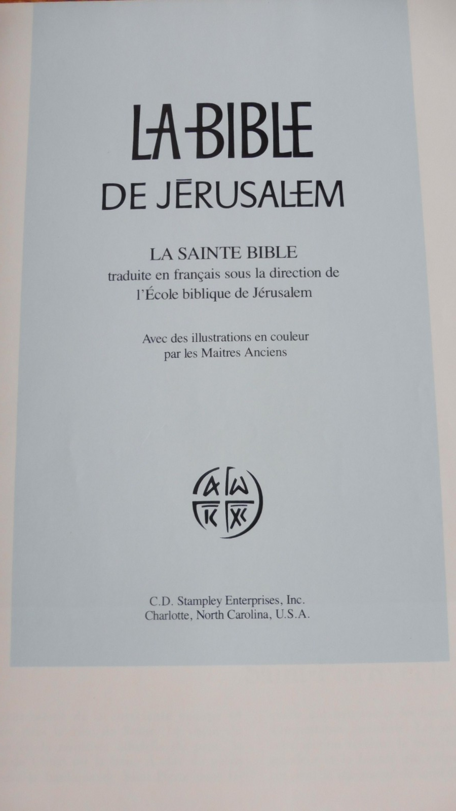 La Bible de Jérusalem 1975