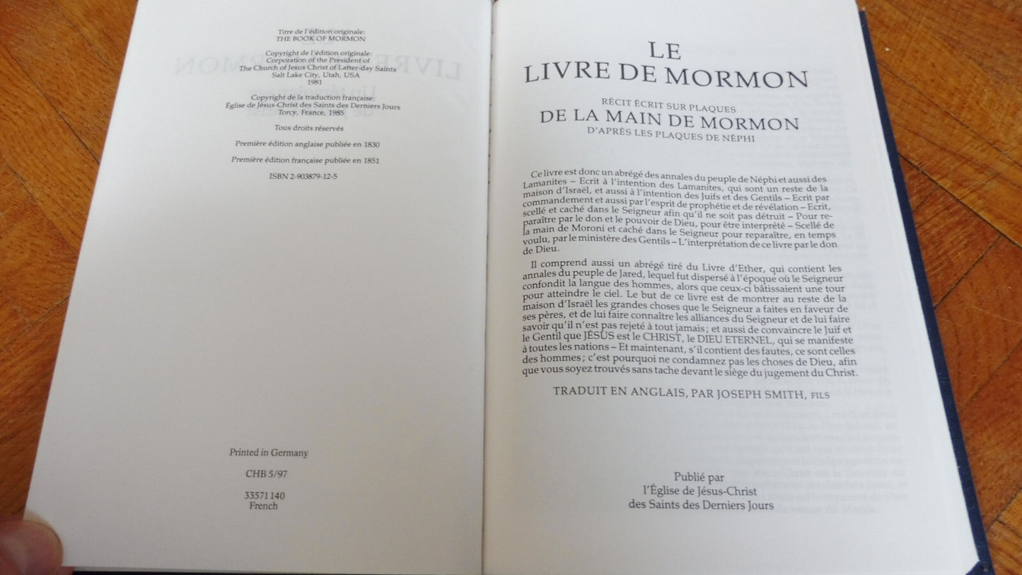 Le Livre de Mormon 1985