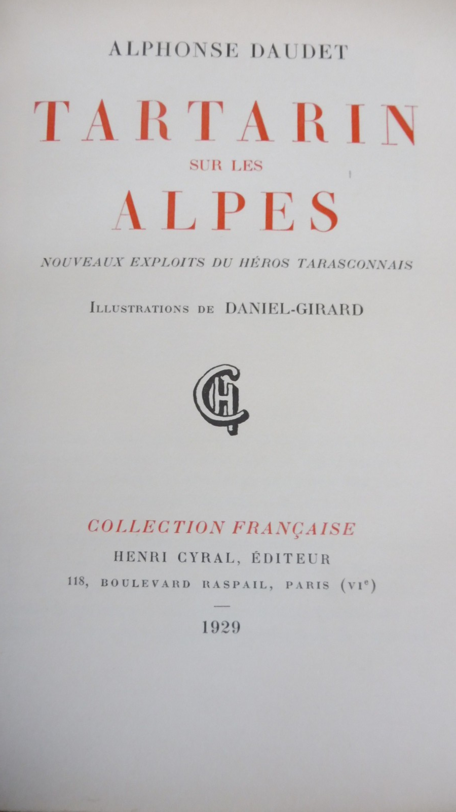 Tartarin sur les Alpes (Daudet) 1929 illus. Daniel-Girard RIVES