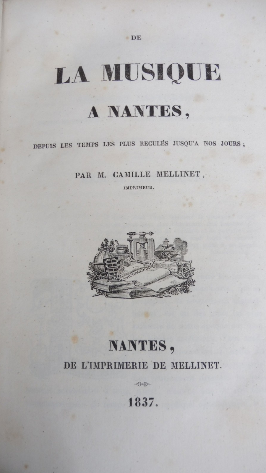 De la musique à Nantes (Camille Mellinet) 1837