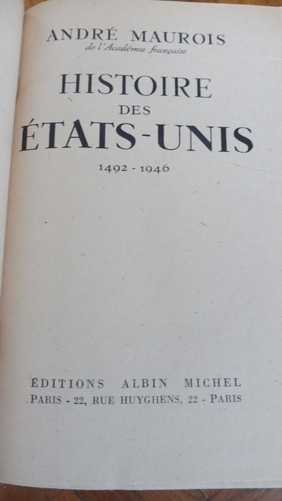 Histoire des Etats-Unis (André Maurois) 1947