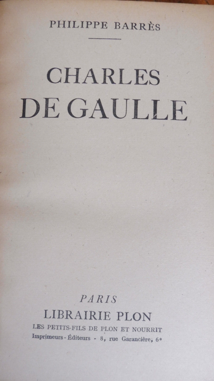 Charles De Gaulle (Philippe Barrès) 1944
