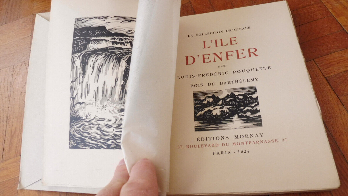 L'Île d'enfer (L. F. Rouquette) 1924 illus. Barthélemy VELIN