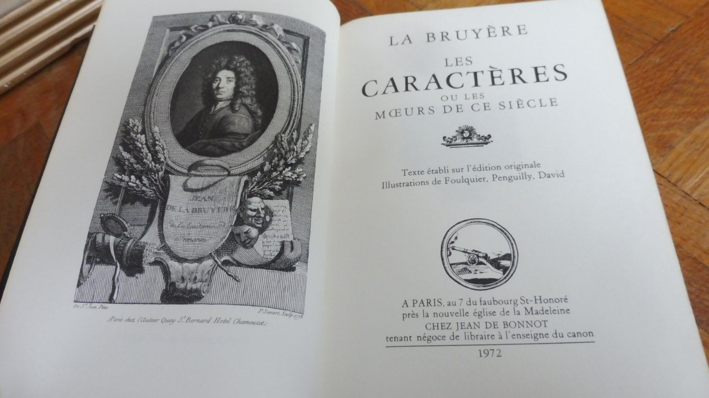Les Caractères (La Bruyère) 1972 JEAN DE BONNOT