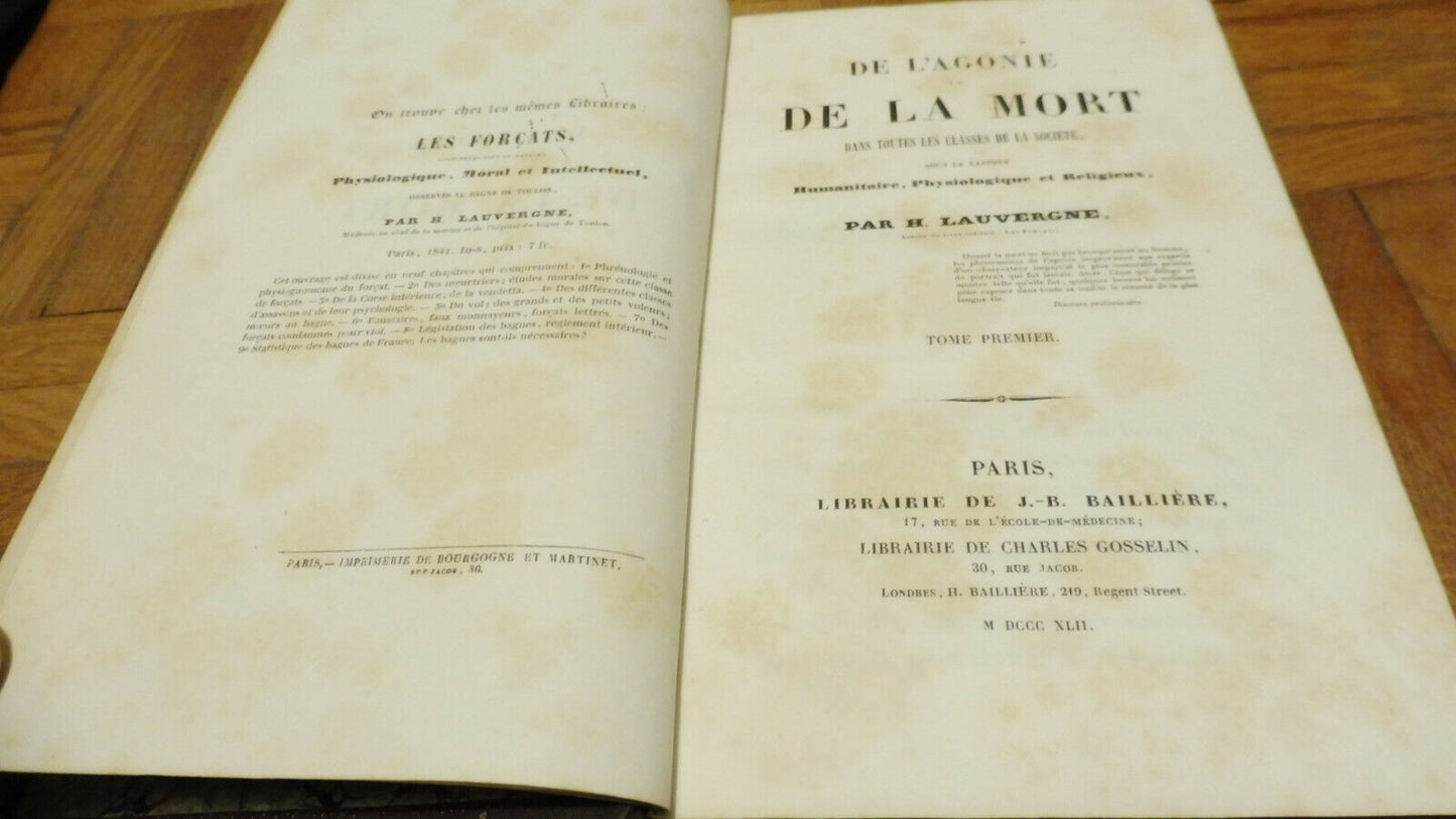 De l'agonie et de la mort (Lauvergne) 1842 2/2