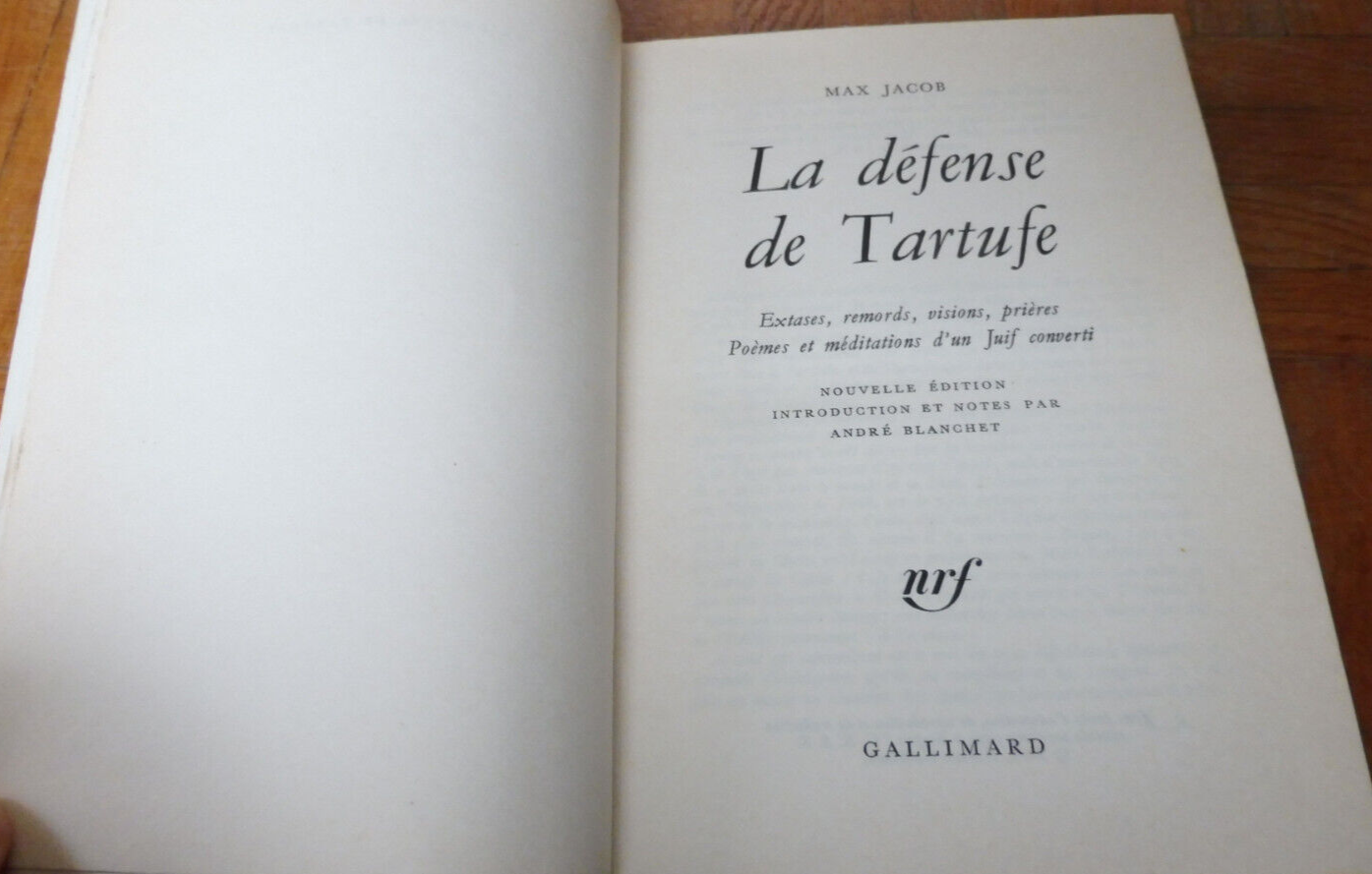 La Défense de Tartufe (Max Jacob) 1964