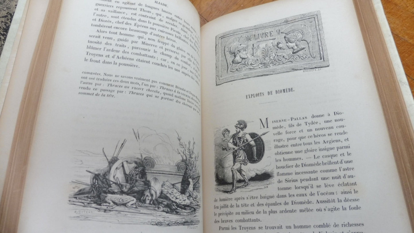 L'Iliade (Homère) 1843 illus. Titeux et De Lemud