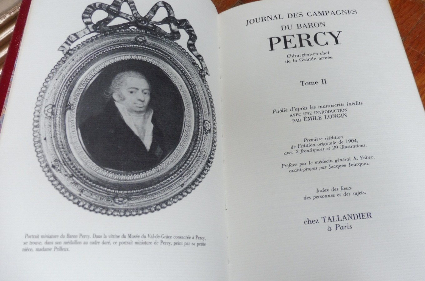 Journal des campagnes. 1799-1809 (Baron Percy) 1958 2/2 NAPOLEON