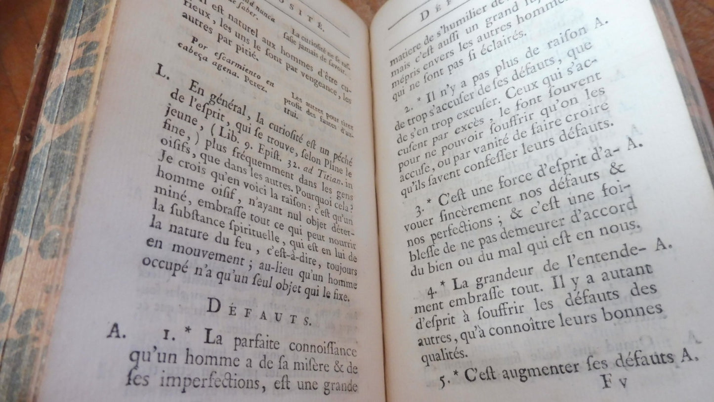 Les Pensées, maximes et réflexions morales (de La Rochefoucauld) 1777