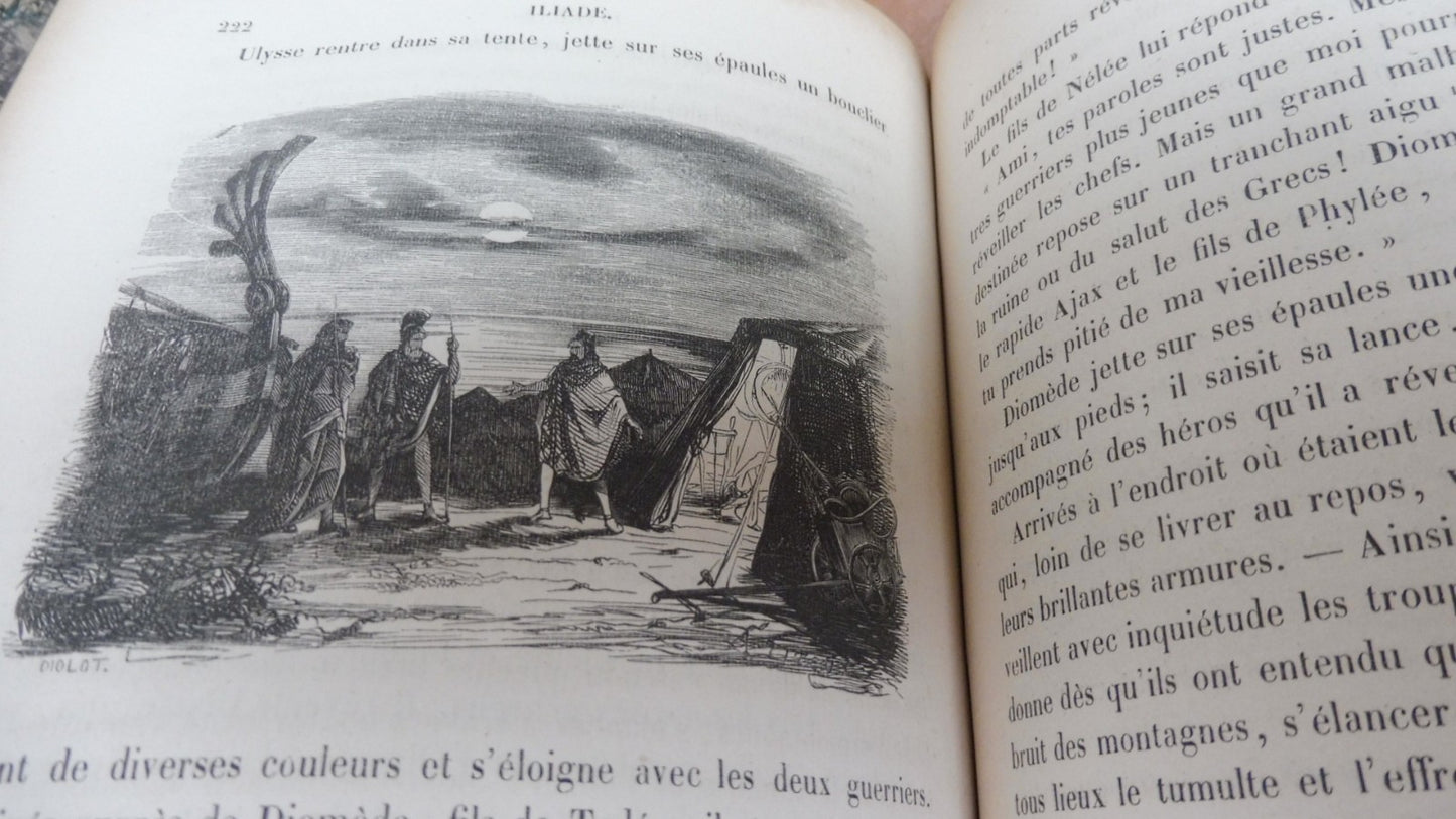 L'Iliade (Homère) 1843 illus. Titeux et De Lemud