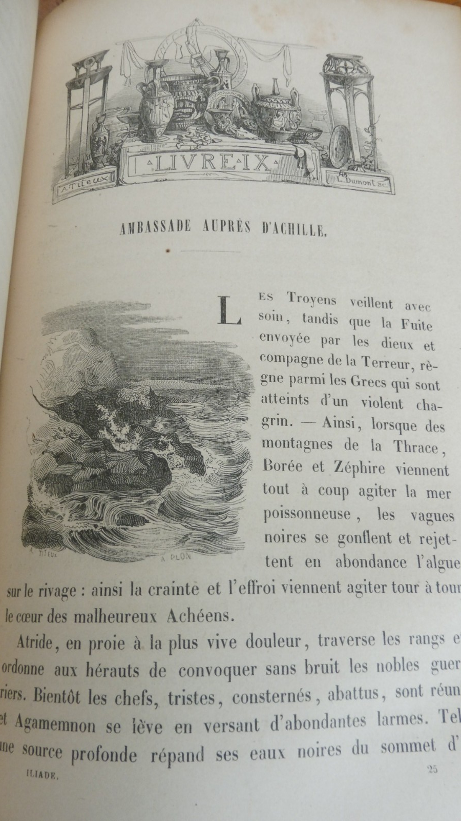 L'Iliade (Homère) 1843 illus. Titeux et De Lemud