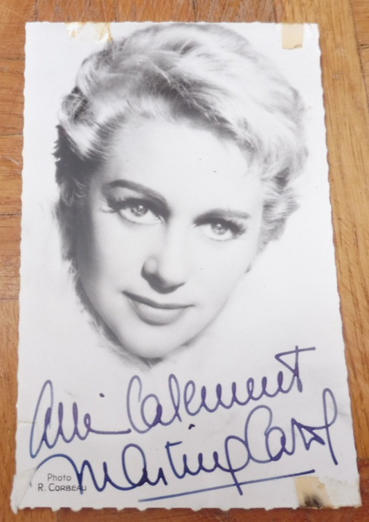 Photo signée Martine Carol 9x14 cm