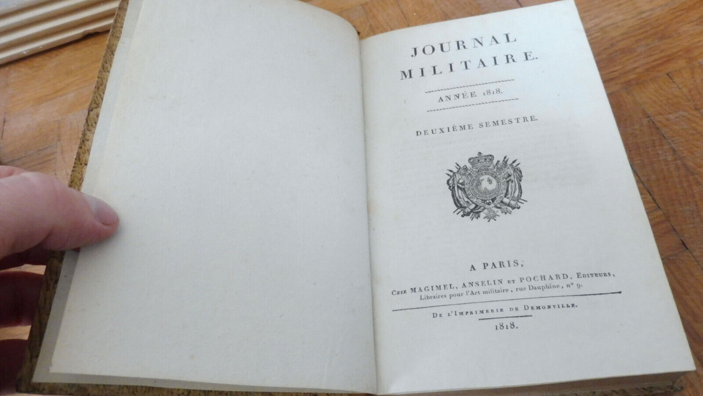 Journal militaire. 2ème semestre 1818