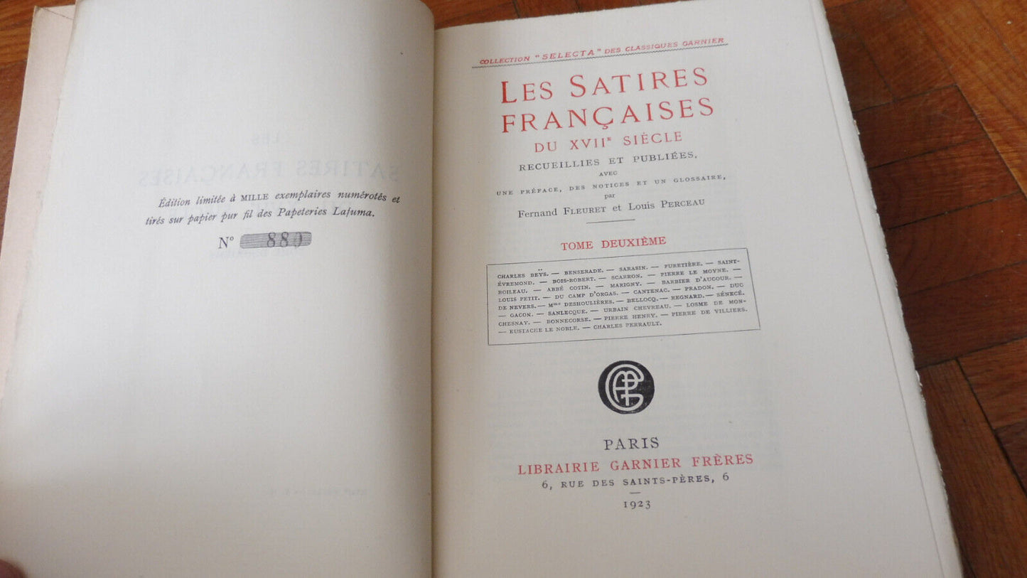 Les Satires françaises du XVIIe siècle (Fleuret & Perceau) 1923
