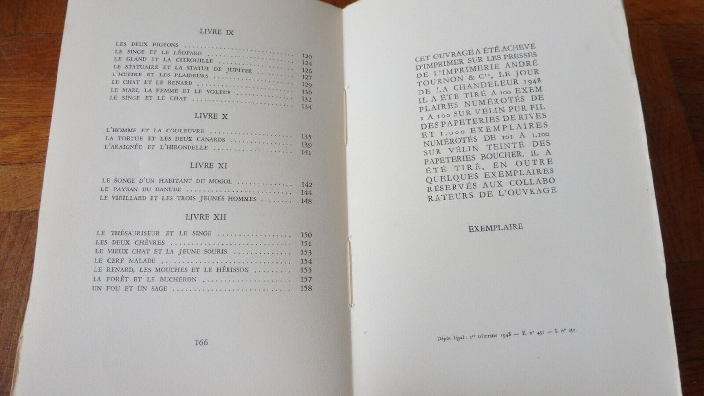 Fables choisies de La Fontaine 1948 illus. Ferrand