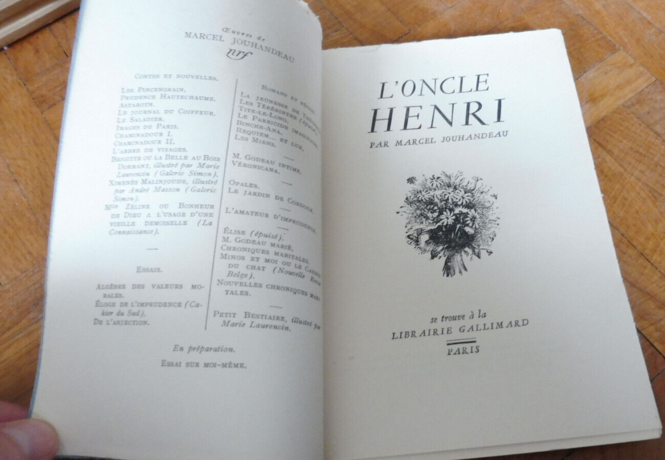 L'Oncle Henri (Marcel Jouhandeau) 1946