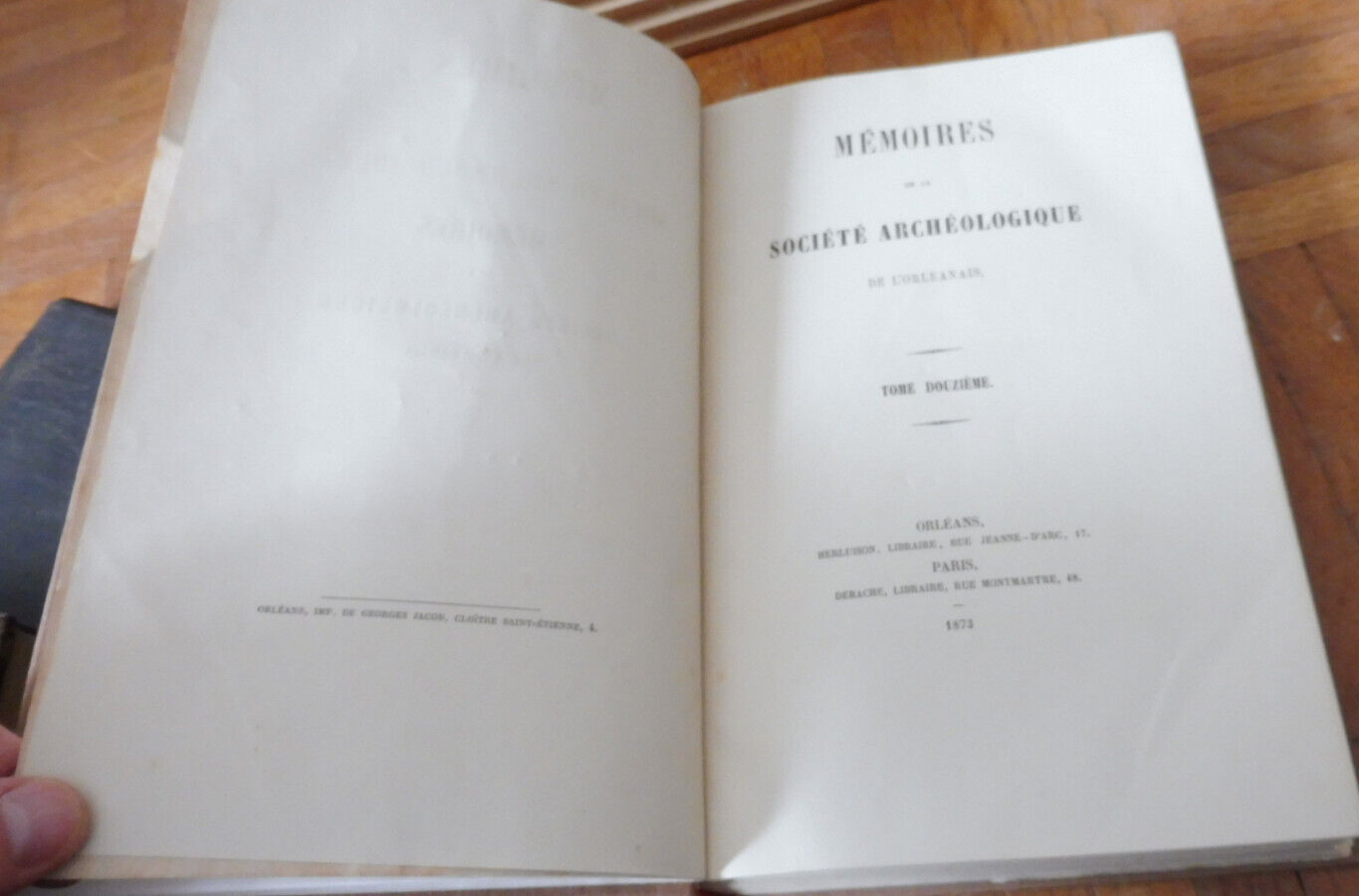 Mémoires de la Société archéologique de l'Orléanais 1873
