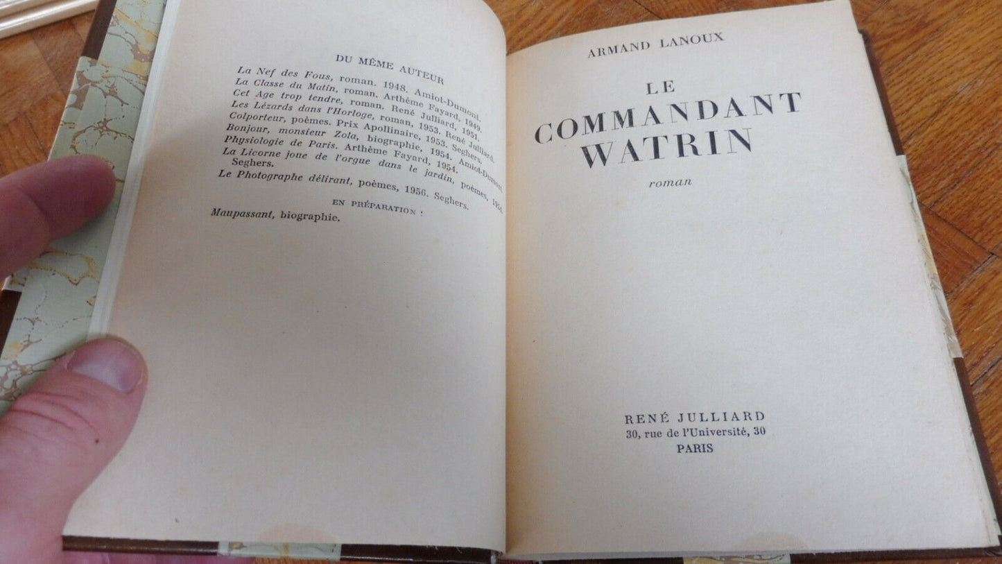 Le Commandant Watrin (Armand Lanoux) 1956