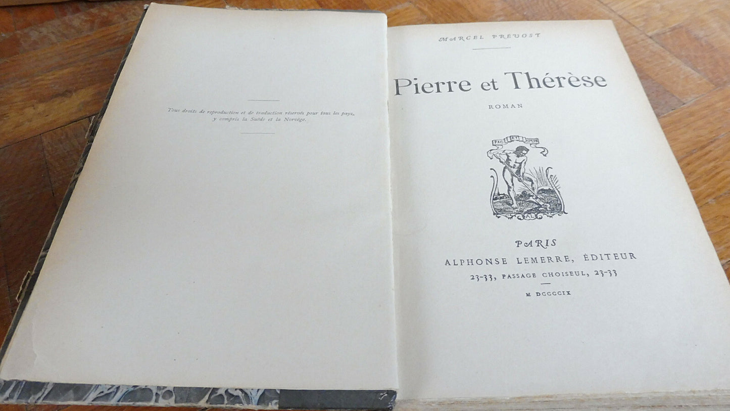 Pierre et Thérèse (Marcel Prévost) 1909 EO