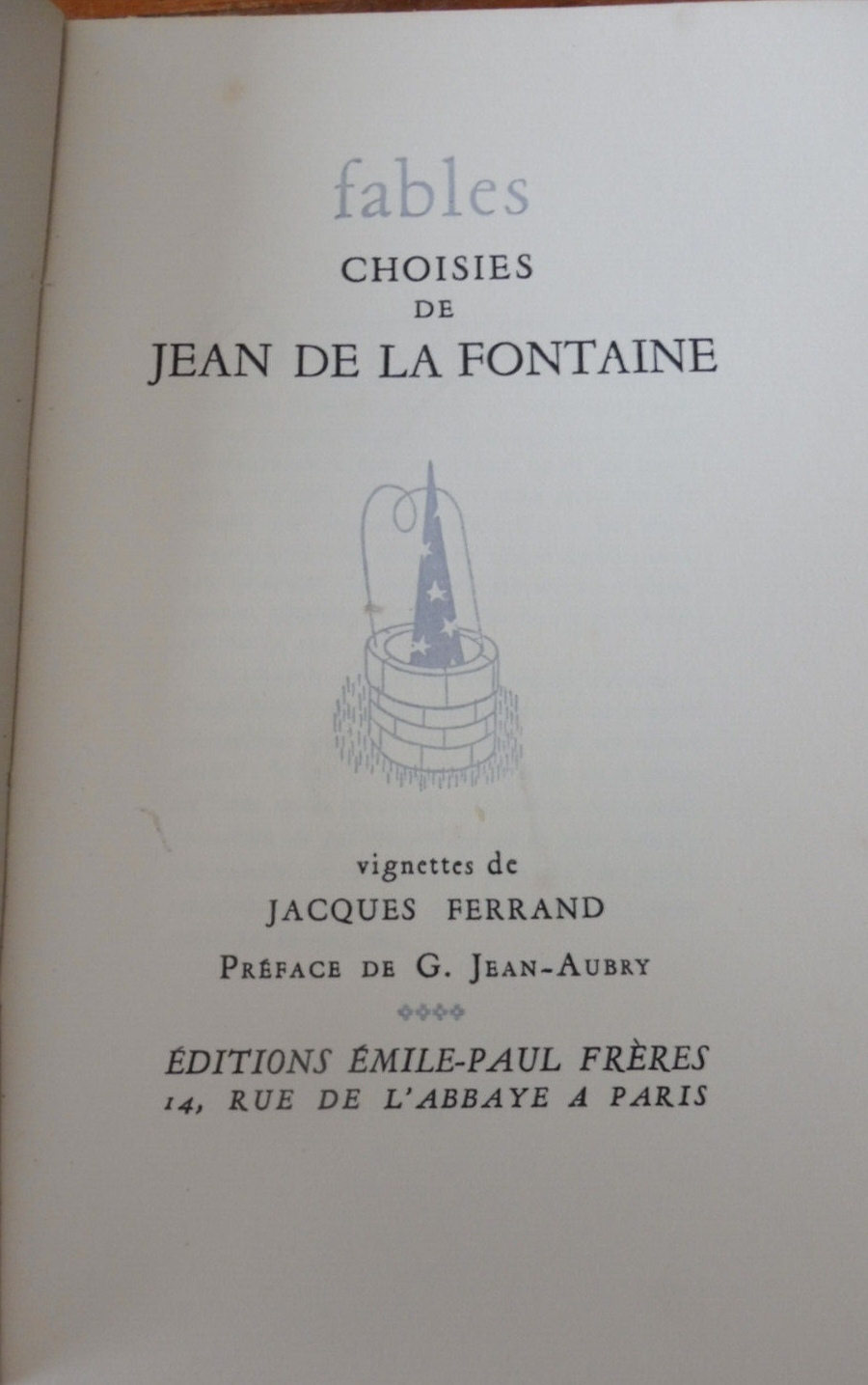 Fables choisies de La Fontaine 1948 illus. Ferrand
