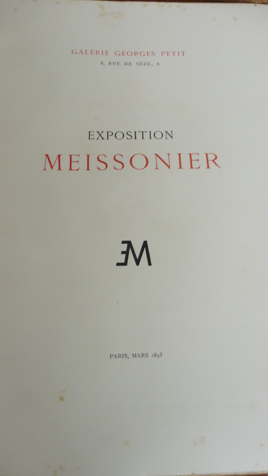 Exposition Meissonier 1893