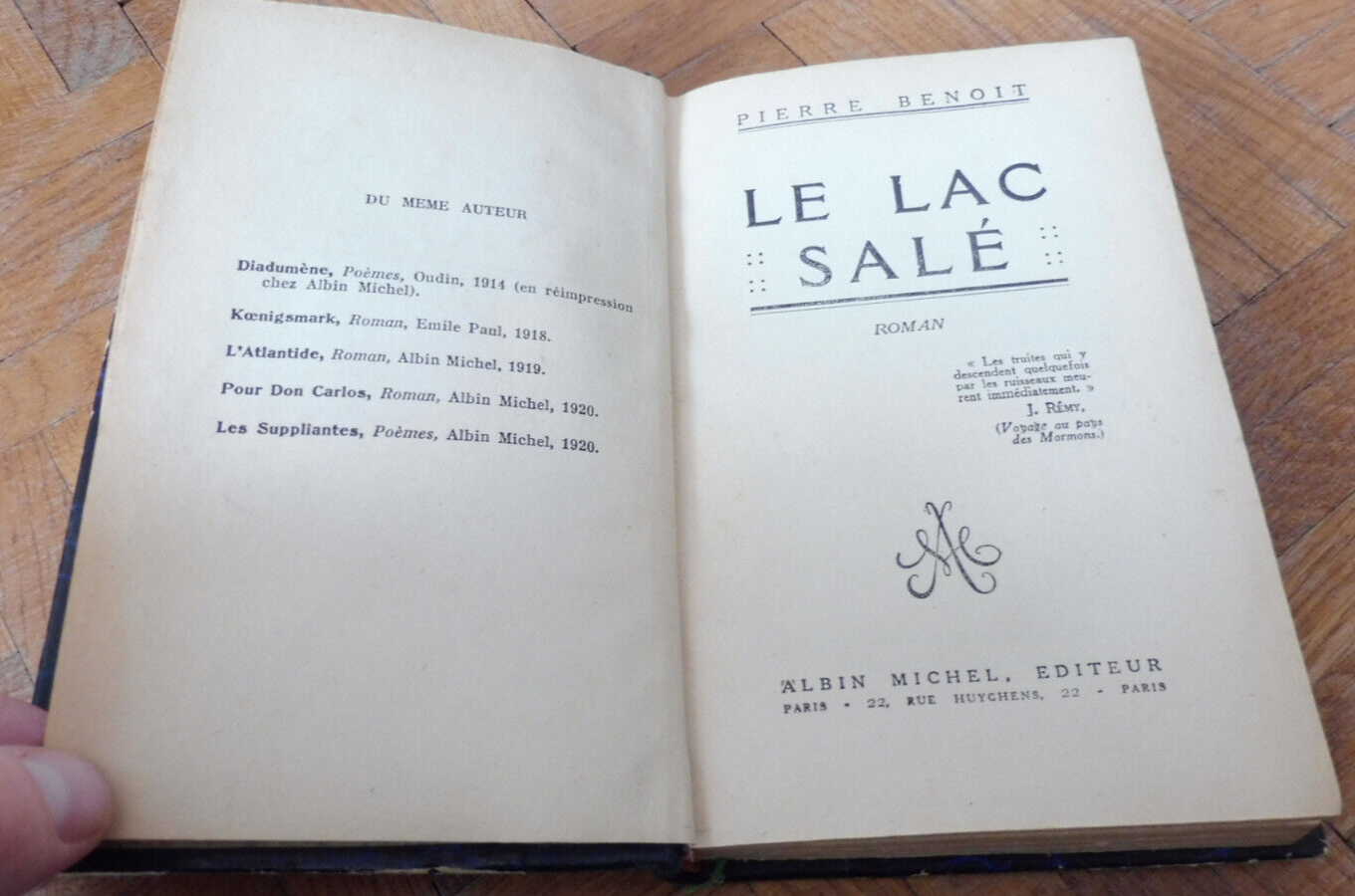 Le Lac salé (Pierre Benoît) s.d. MORMONS