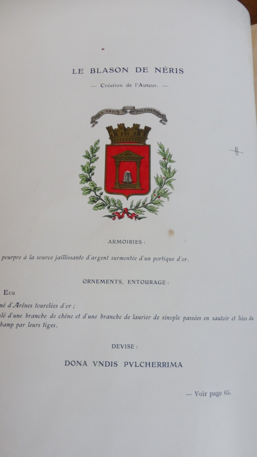 Néris capitale des Gaules. Les Eaux de beauté (Moreau de Néris) 1902
