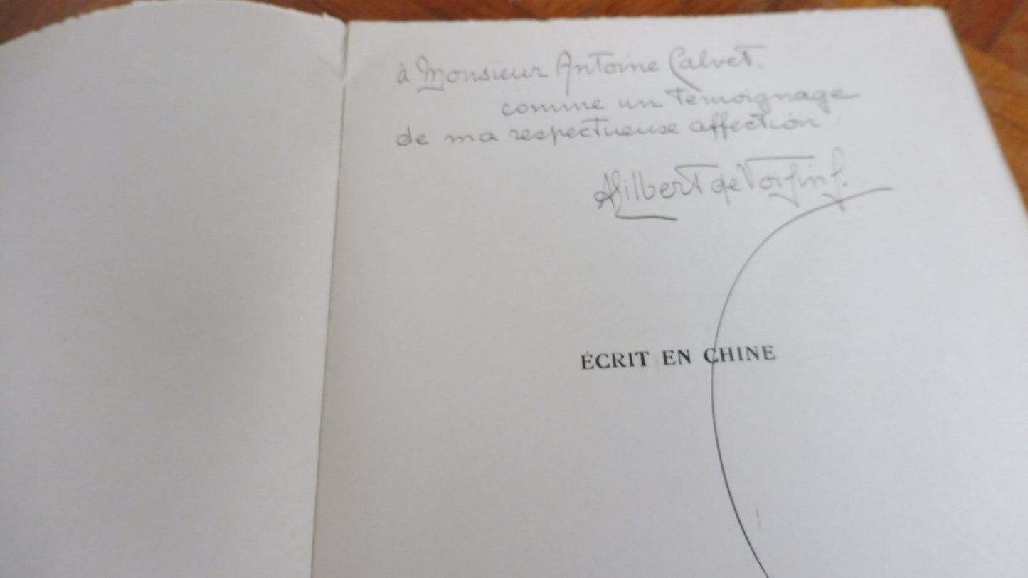 Ecrit en Chine (Gilbert de Voisins) 1913 ALFA ENVOI EO