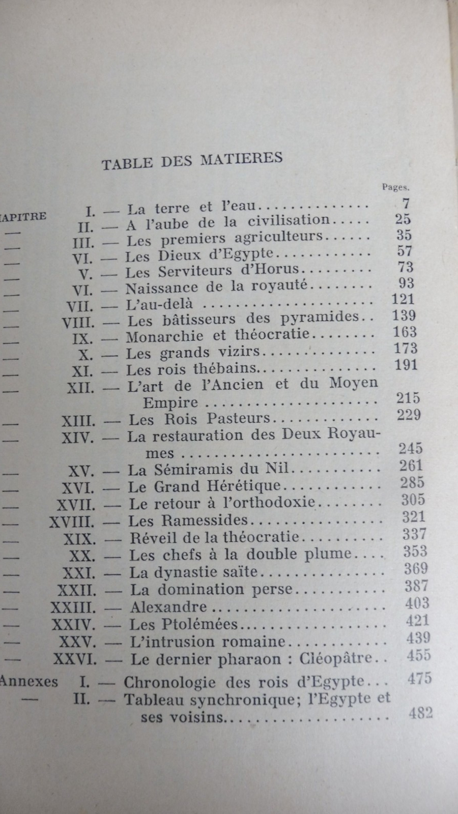 Histoire de l'Egypte (Marcel Brion) 1954 ENVOI
